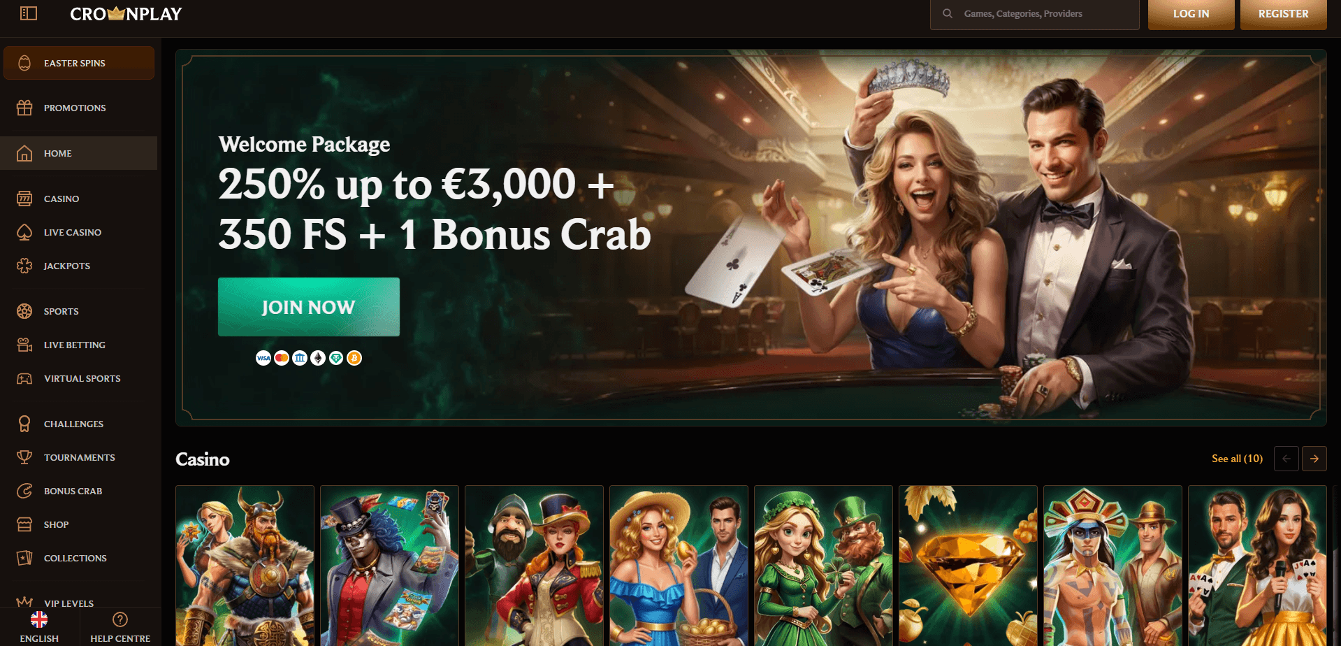coincasino online casinos main page